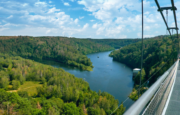 Rappbodethalsperre und Hängebrücke